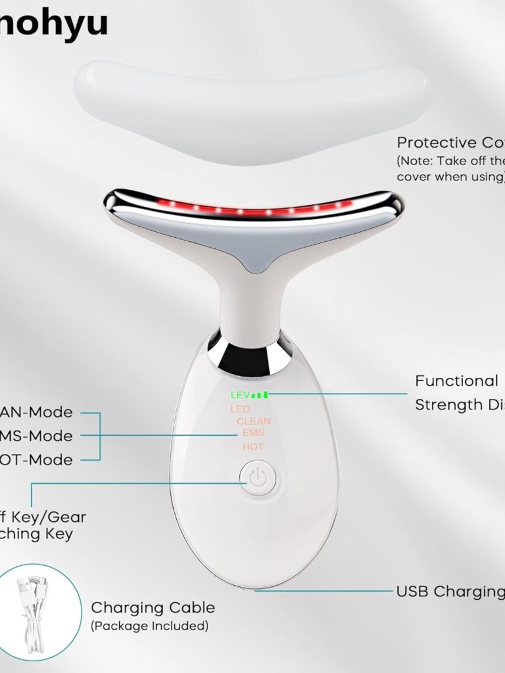 Red Light Therapy for Face, 7 Color LED Facial Light Therapy Wand for Skin Care - Picture 7 of 9